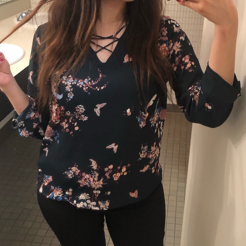 Floral Sheer Blouse